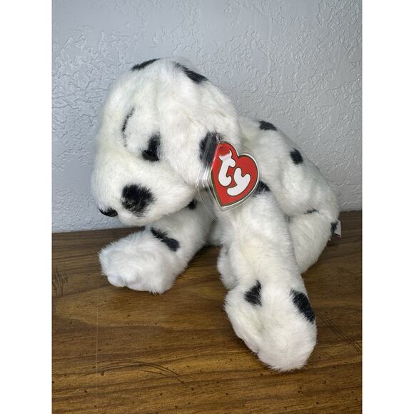 1997 TY BEANIE Ace Dalmatian Dog Puppy Beanie Baby Plush w/Hang Tag 11" - Picture 1 of 4